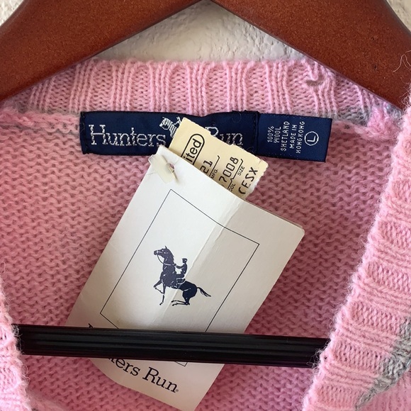 Hunters Run Soft Pink Wool Sweater sz L - Picture 4 of 6